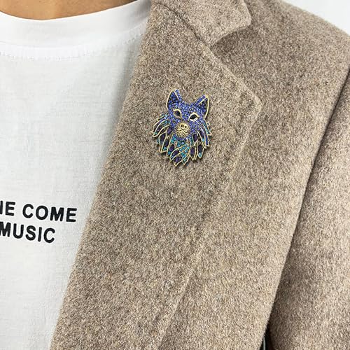 Image of Animal Brooch for Men Vintage Metal Wildlife Lapel Pin Suit Jacket Badge Fashion Accessories for Men