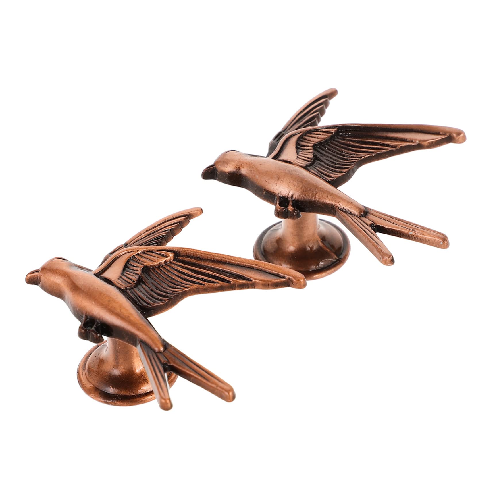 Uonlytech 6stücke Vogelgriff Für Dekorative Möbelknöpfe Vintage-stil Für Schranktüren Und Innendekoration Antikrot