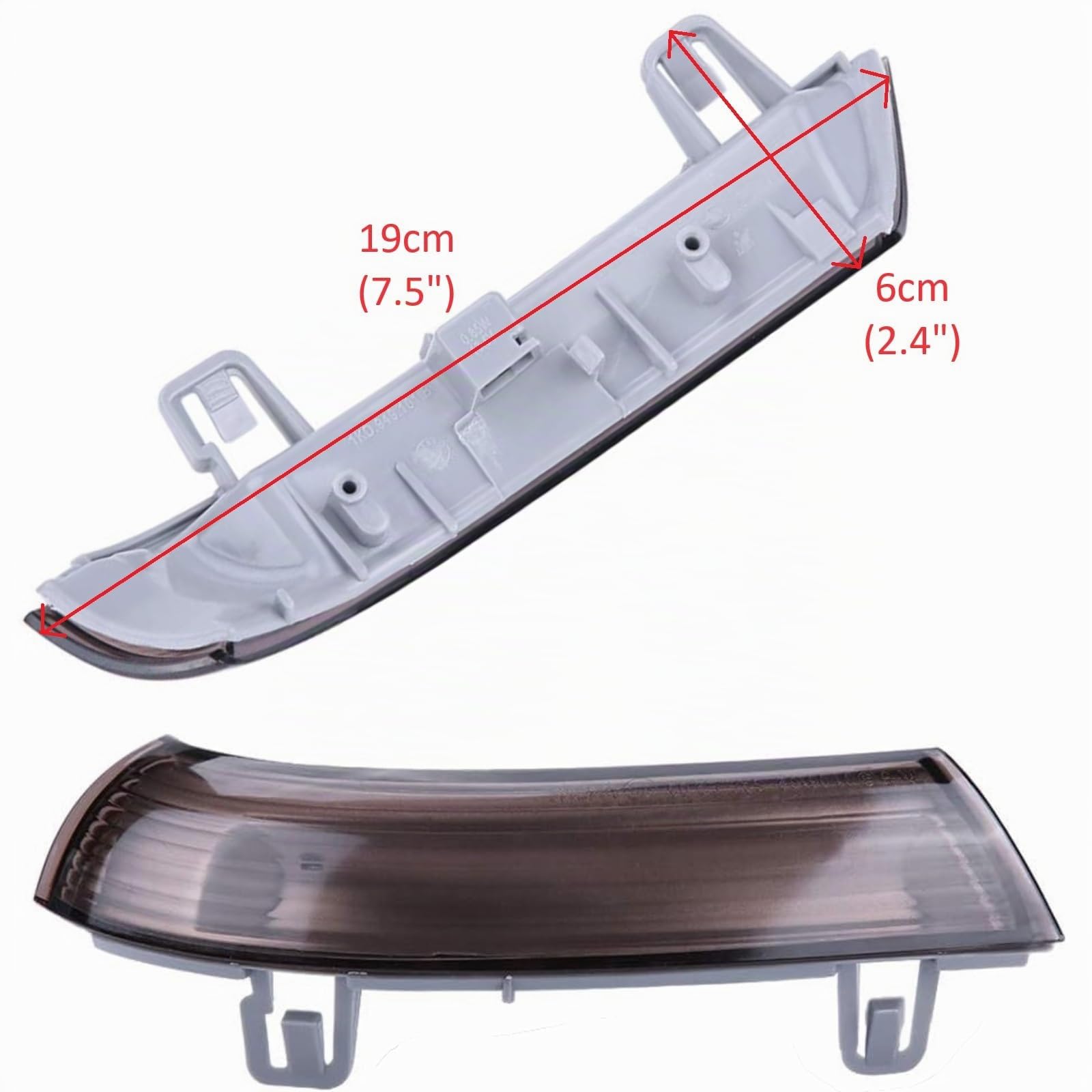 Twowinds Blinker Rückspiegel Kompatibel mit VW Golf 5, Jetta, Passat, Rabbit, Seat Alhambra, Skoda Superb, Rechte Tür, Linke Tür (beide Seiten) 1K0949101, 1K0949102 Spiegelblinker (Set von 2, Getönt)