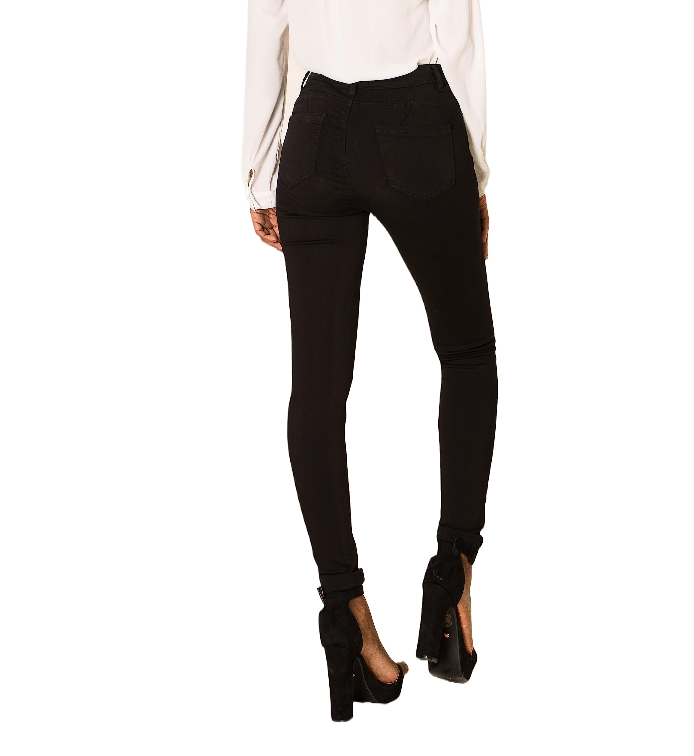 Nina Carter P106 Damen Jeanshosen Slim Fit Push-Up Skinny Jeans Mid-High Waist