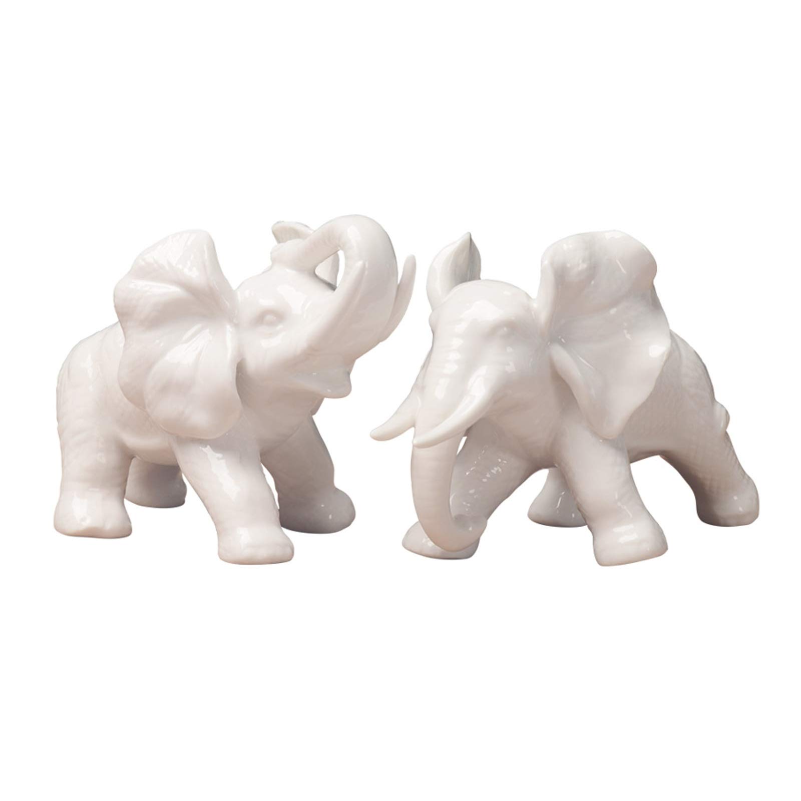 BHGFYXBS Home Décor Products Elephant Decoration Home Decor Elephant 1Pair Elephant Statue Wine Cabinet Entrance Office Housewarming Wedding Gift Bring The Luck Feng Shui Collecti