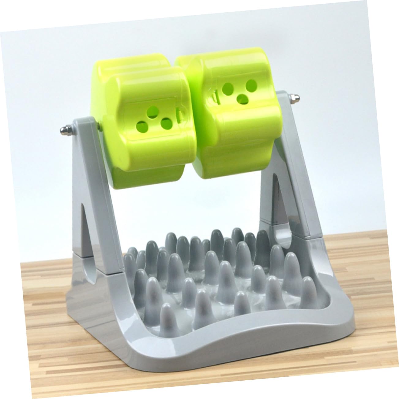 Mangeoire pour Chien Rotative Automatique en Abs Verte Compacte