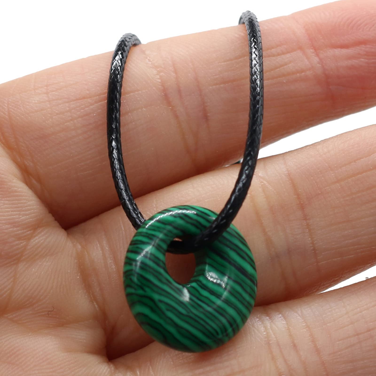 GenericYIYASURFANTET Pendant Necklace Simple Pendant Necklace for Women Men Jewelry Necklace Gift - malachite 8