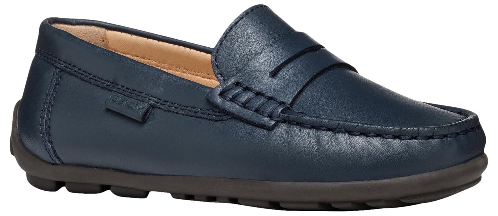 Geox J New Fast BOY A Moccasin, Navy, 6.5 UK