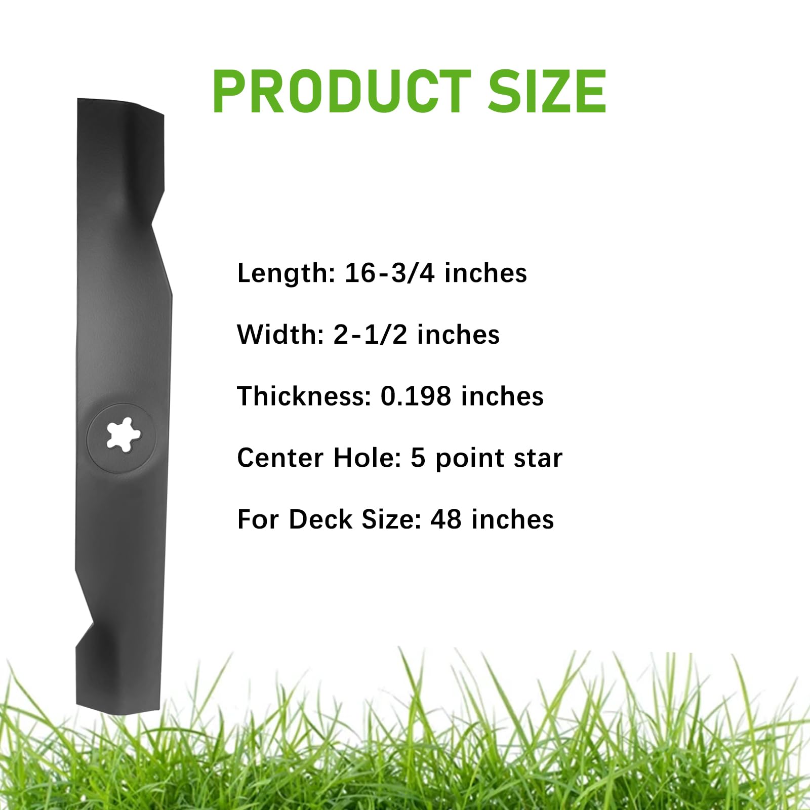 Cuchillas para cortacésped de 48 pulgadas compatibles con Cut Craftsman YTH2348 YTH24V48 YTH2248B YTH23K48, Husqvarna, Poulan de repuesto para 173920, 180054, PP24005, 532180054