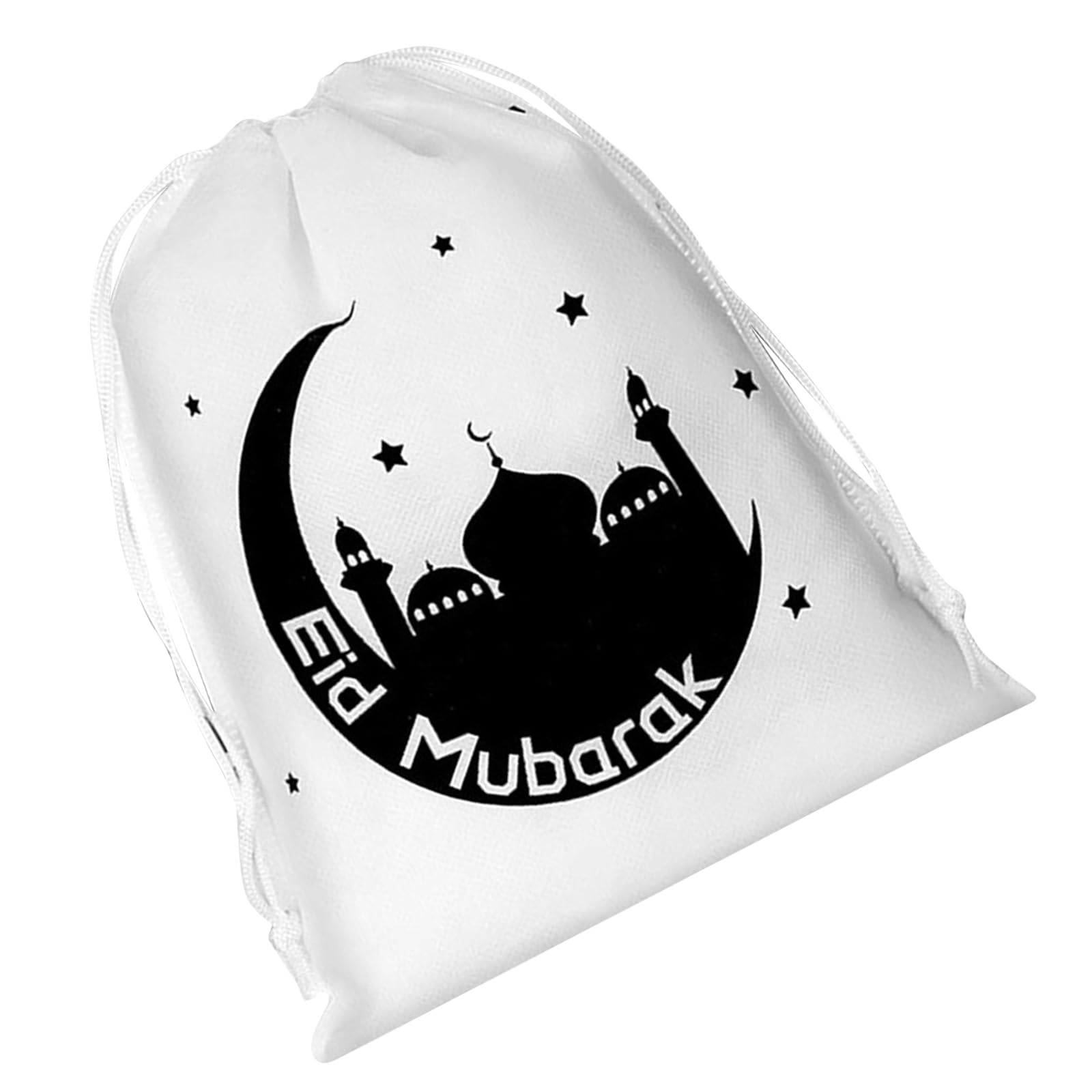 User Friendly White Canvas Drawstring Sacks Unique White Canvas Pouches Perfect for Eid Gift Packaging and Organization Sustainable Fabric Bag