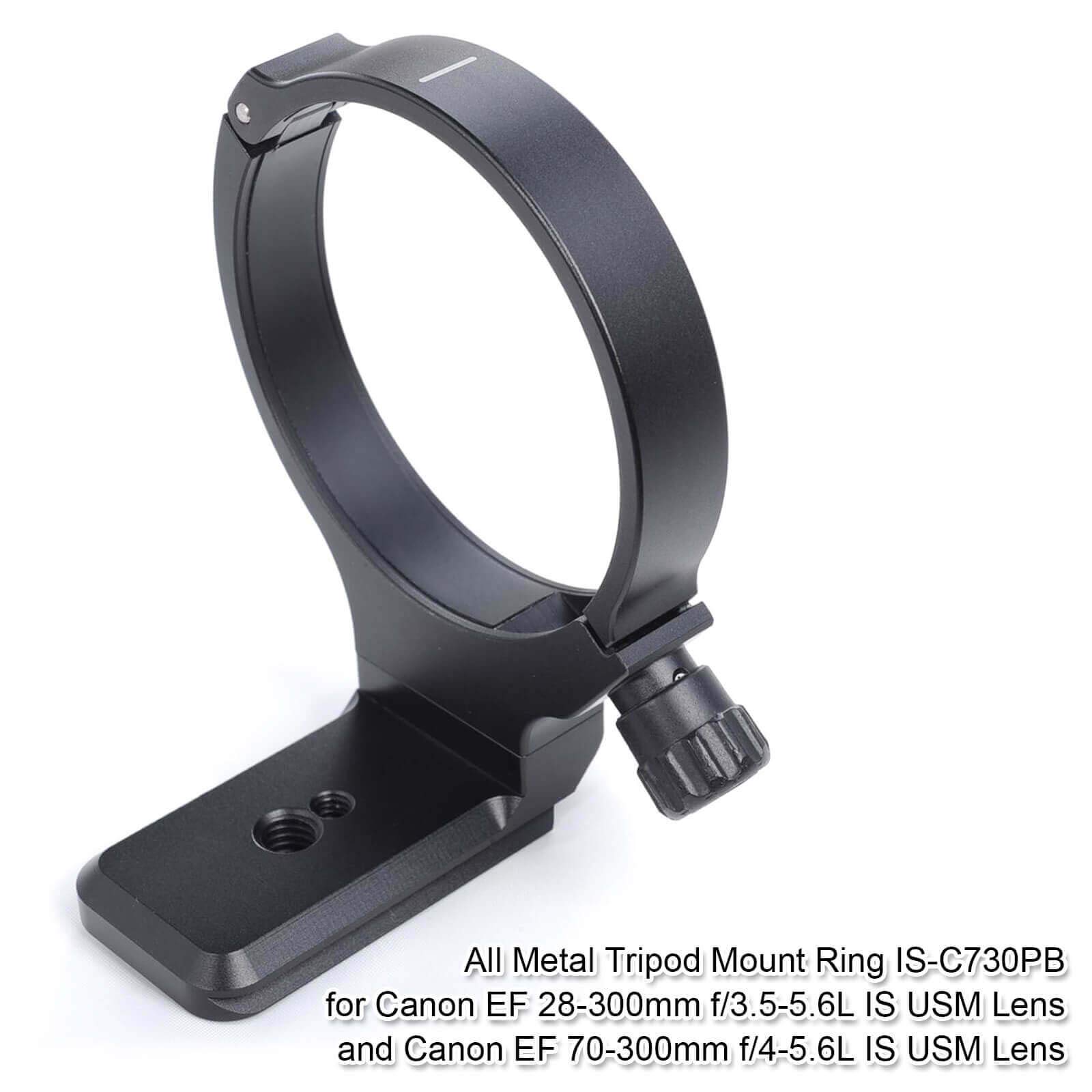 iShoot Anillo de Montaje en Trípode Collar de Lente Compatible con Canon EF 28-300mm f/3.5-5.6L IS USM & EF 70-300mm f/4-5.6L IS USM, Soporte Lente es Arca-Swiss Fit Cámara Placa de Liberación Rápida