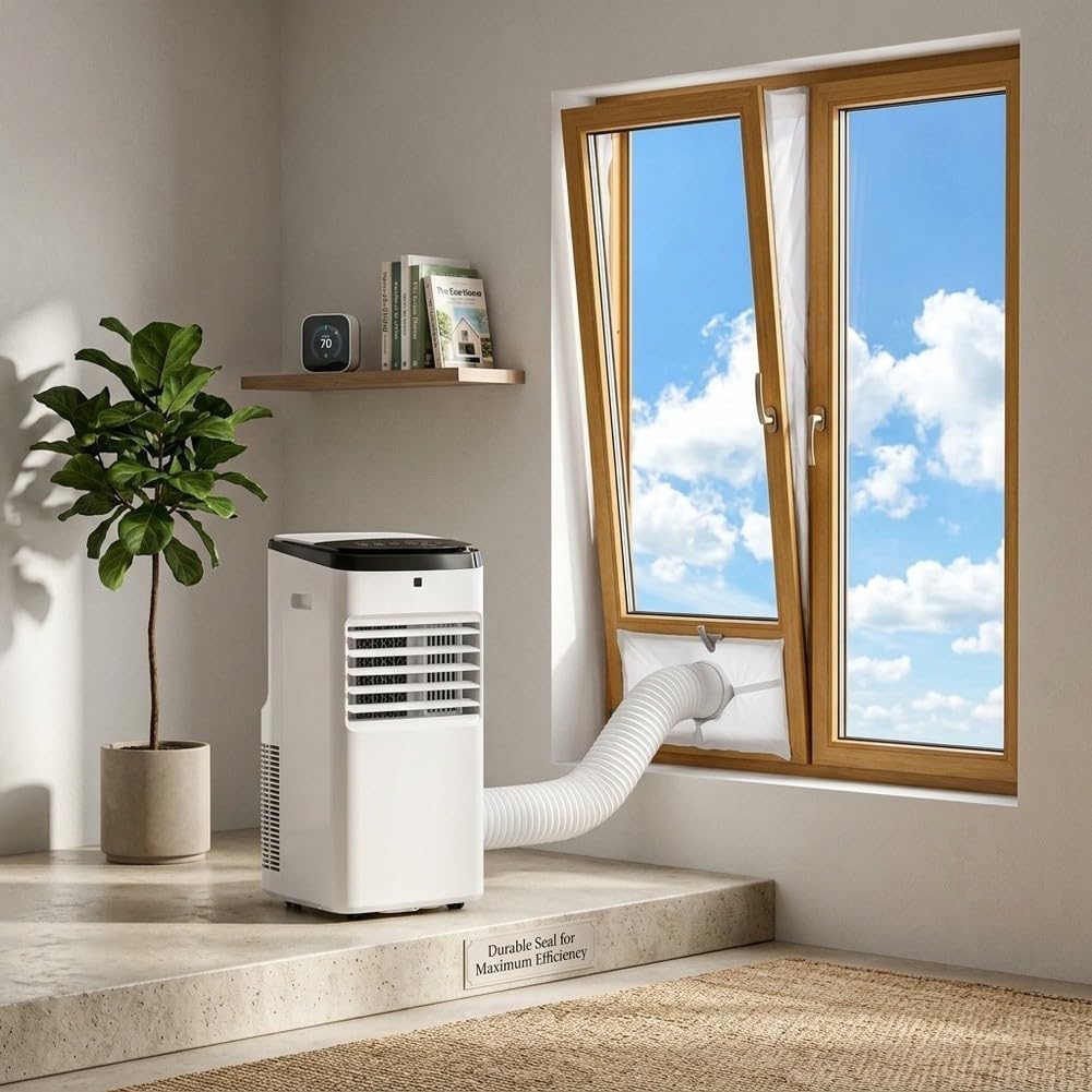 Evita el calor exterior con este sellado de ventana para aire acondicionado móvil sin taladrar