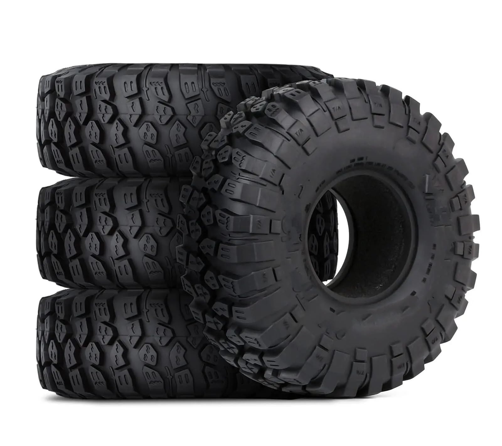 RC NeumáTicos Compatible con TRX-4 para Axial SCX10 90046 SCX10 III AXI03007 para Tamiya CC01 D90 D110 para 1/10 RC Crawler 1,9 Neumáticos De Oruga RC