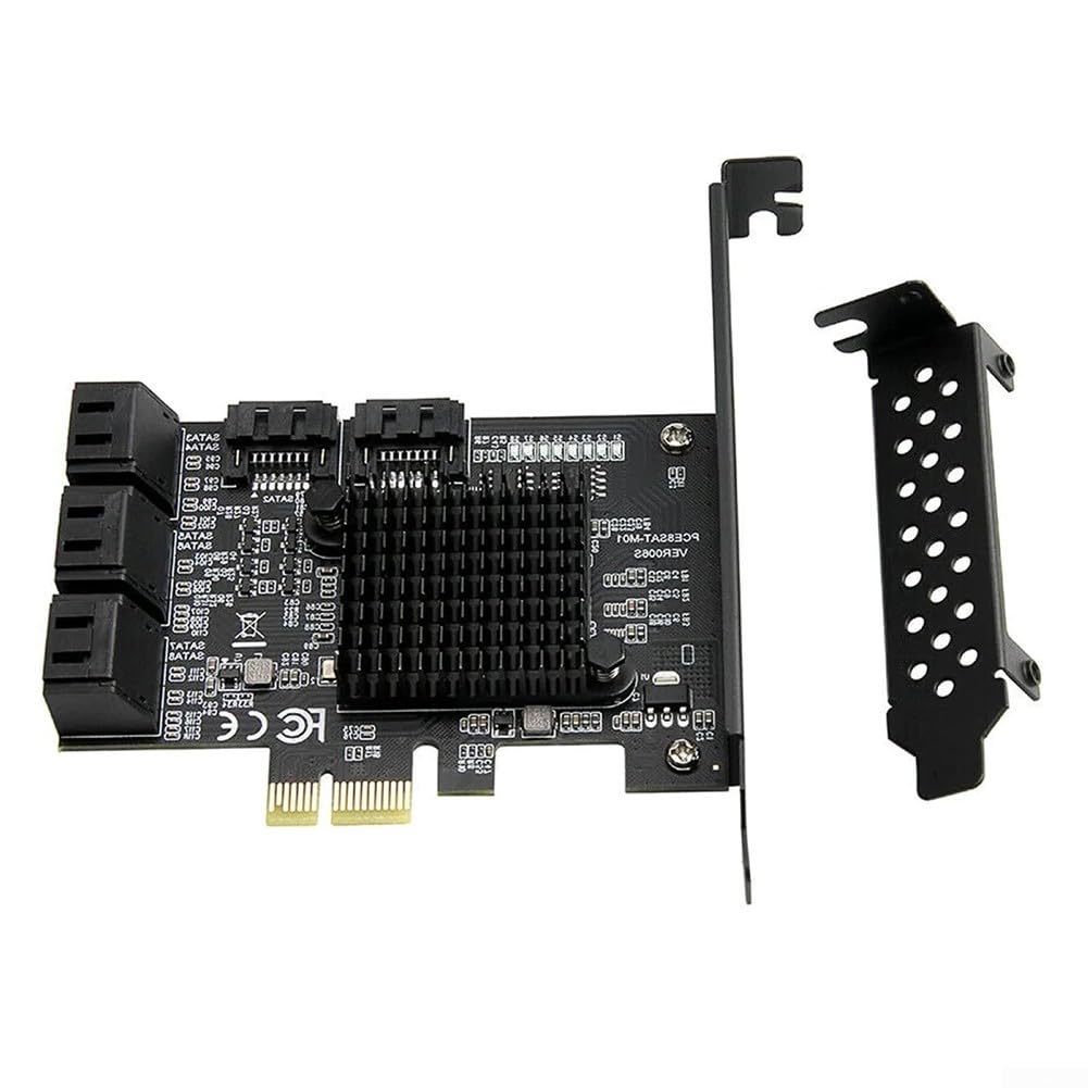 für sata 3.0 Erweiterungskarte 8 Fach für pcie x1 6Gb/s für | Marvell 88SE9215 Chip, 8 unabhängige Ports, 6Gbps Übertragung, AHCI , für ideale Speicherlösung