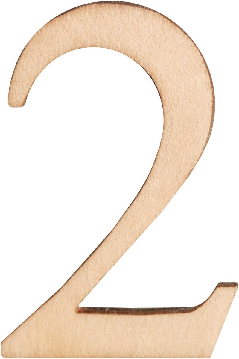 Walnut Hollow Wood Letters and Numbers, 1.5Inch, 2, 2 Per