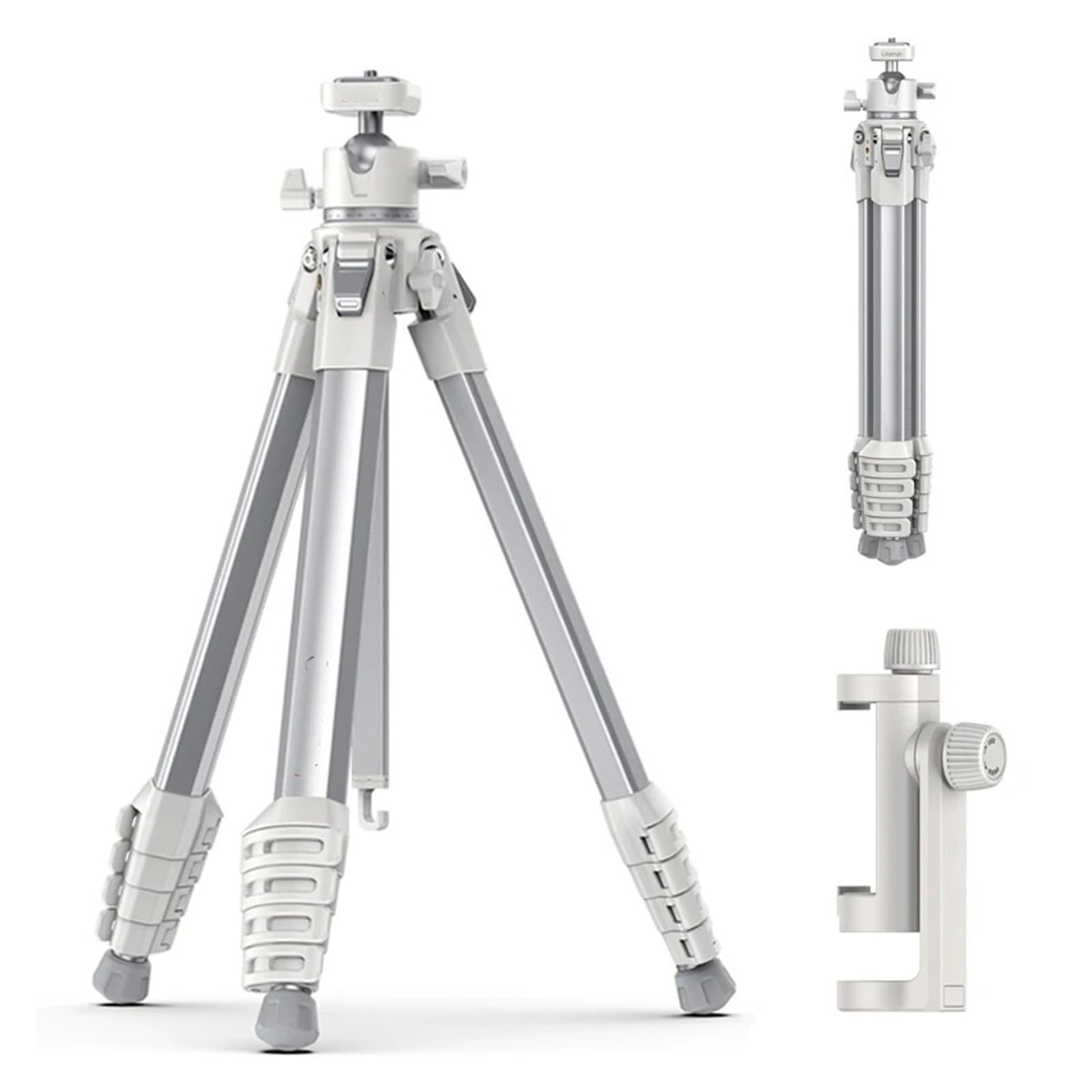 Camera Tripod, Trípode de Viaje de 156 cm for cámara y teléfono Inteligente