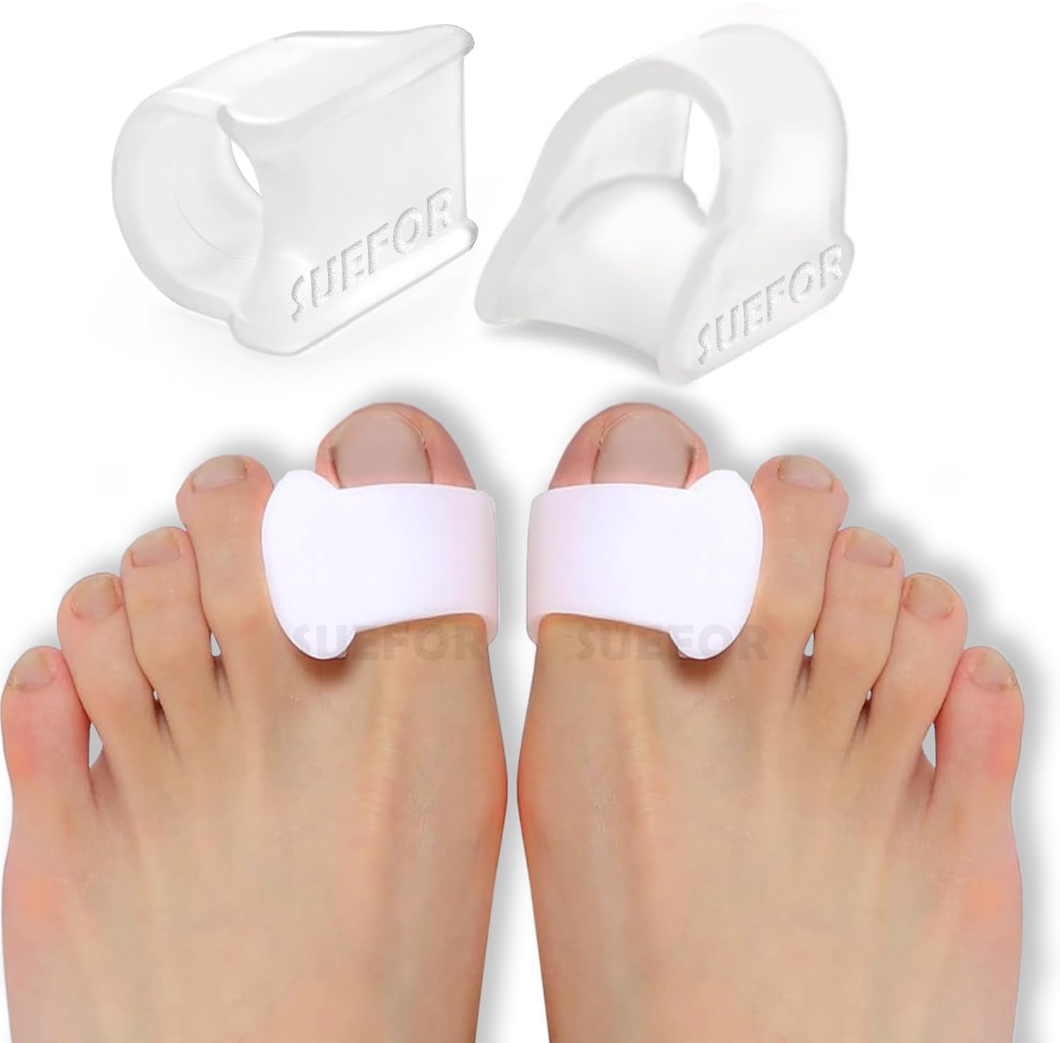 Toe Separator for Feet Toe Spacers Correct Toes Yoga Silicone Hammer Toe Corrector for Women & Men Correct Toe Straighteners for Overlapping Toes (Toe Protector)
