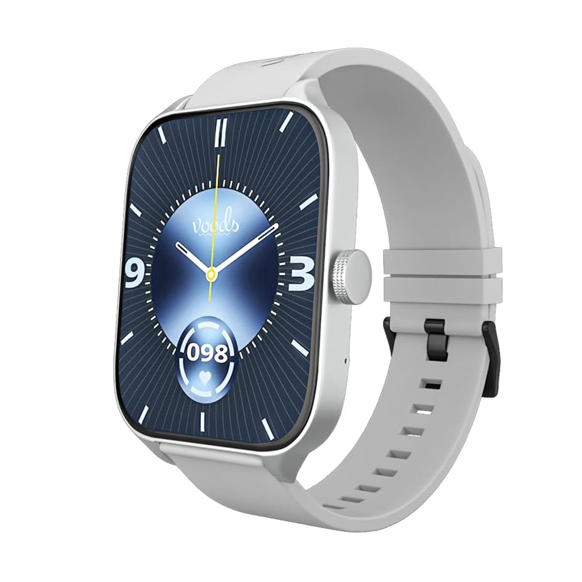 Max 2.01" TFT Display Smart Watch for Men & Women, 100+ Sports Modes, Heart Rate Monitoring, Find Phone Feature, Female Health Tracker, 1 Free Strap (Grey)