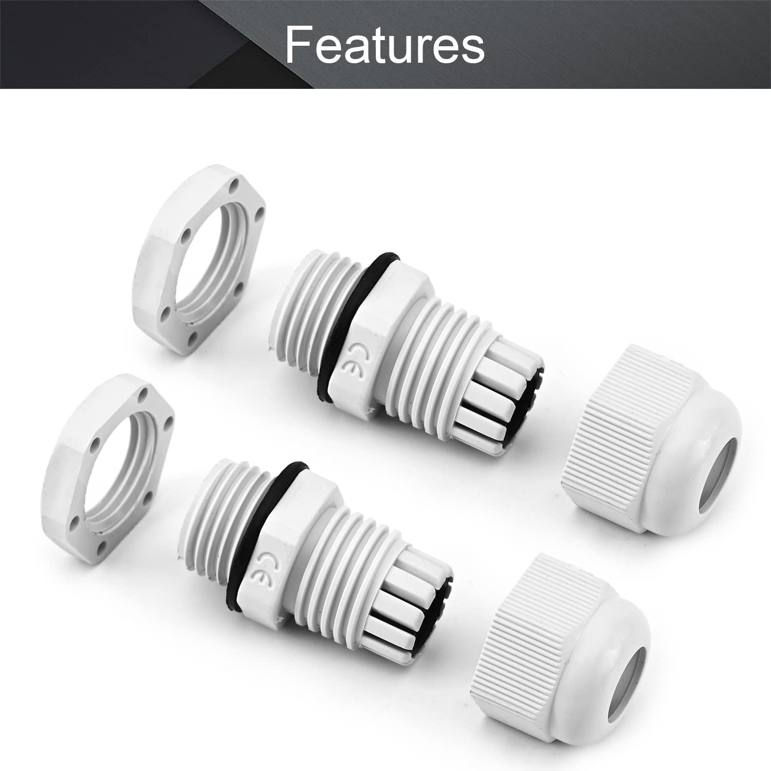 PG7 Pressacavo In Nylon Per Cavi 3-6,5 Mm – 10 Pezzi – Impermeabile E Regolabile Per Scatole Elettriche