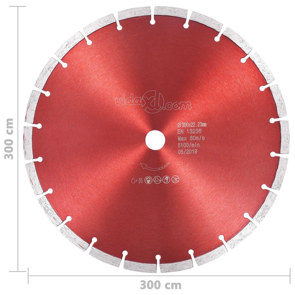 Disco da Taglio Diamantato in Acciaio 300 mm,Articoli di ferramenta,Accessori per Attrezzi,Lame per Attrezzi,Lame per seghe-143240