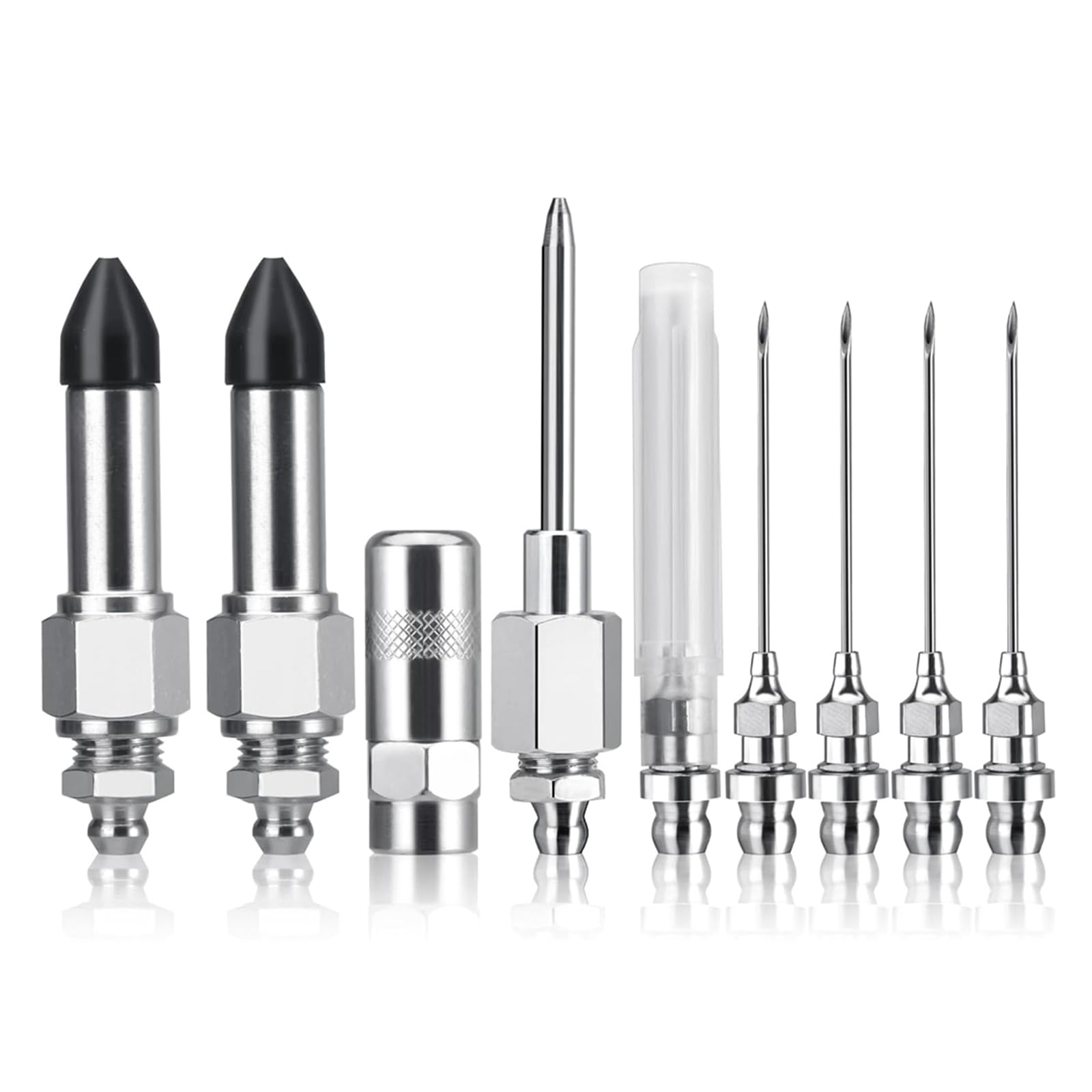 Kalttoy 9pc Greases Nozzle Attachments Nonrust Steel Construction for Automotive Repair and Machinery Maintenance Nonrust Steel Greases Accessories
