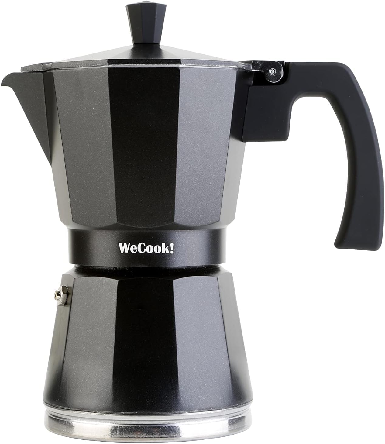 WECOOK! Luccia Italian Coffee Maker, Induction, Aluminium, Express, 1 – 3 Cups C