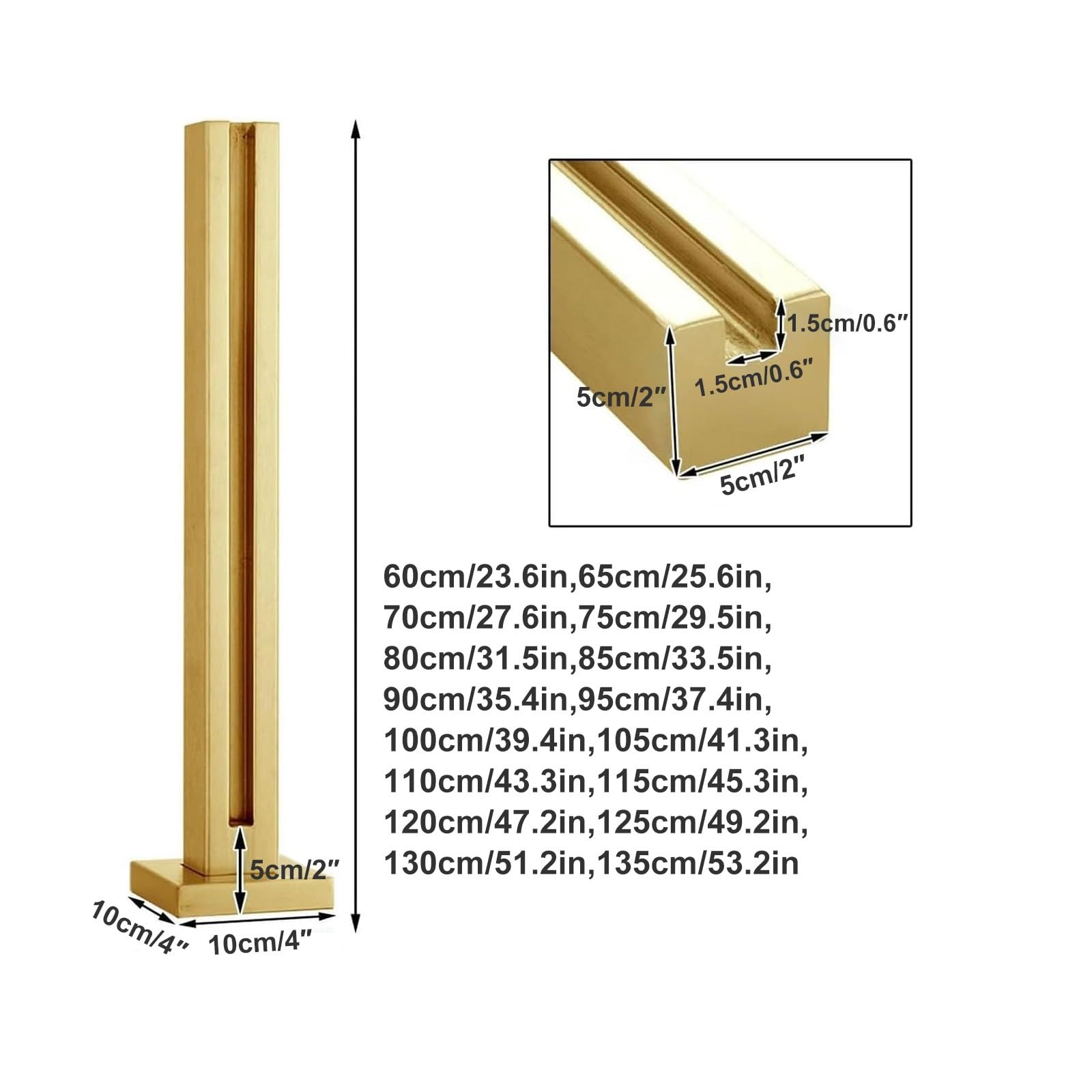 inless stalowy system tralek pokładowych Adjuble zacisk panelowy do wewnątrz/na zewnątrz kwadratowy słupek balustradowy łatwy montaż (80 cm wysokości końcowy słupek dostępny 3 szt.)