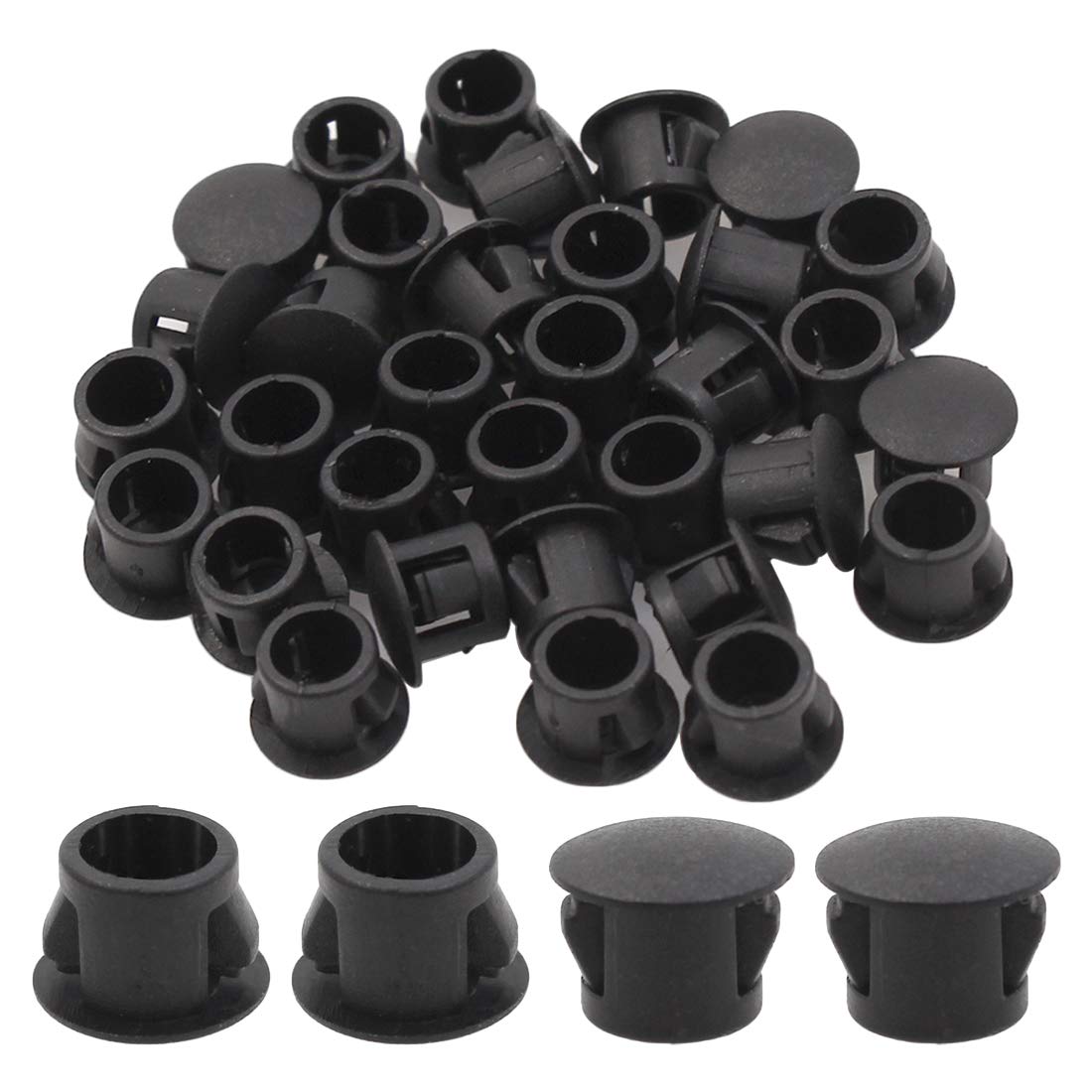 100pcs Hole Plugs 1/2 / 13mm Nylon Plastic Round Snap In Type Locking Hole Tube Furniture Fencing Post Pipe Insert End Caps White Tone 100pcs Hole Plugs 1/2 / 13mm Nylon Plastic Round Snap In Type Locking Hole Tube Furniture Fencing Post Pipe Insert End Caps White Tone