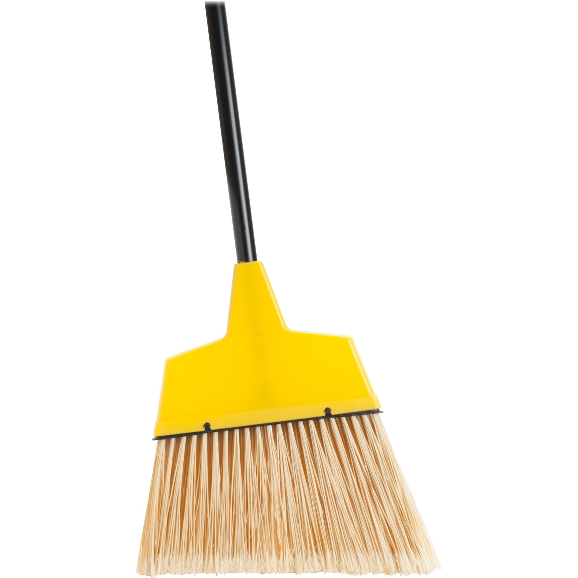 Genuine Joe - Angle Broom, High Performance Bristles, 12" W, Yellow, Sold as 1 Each, GJO09570