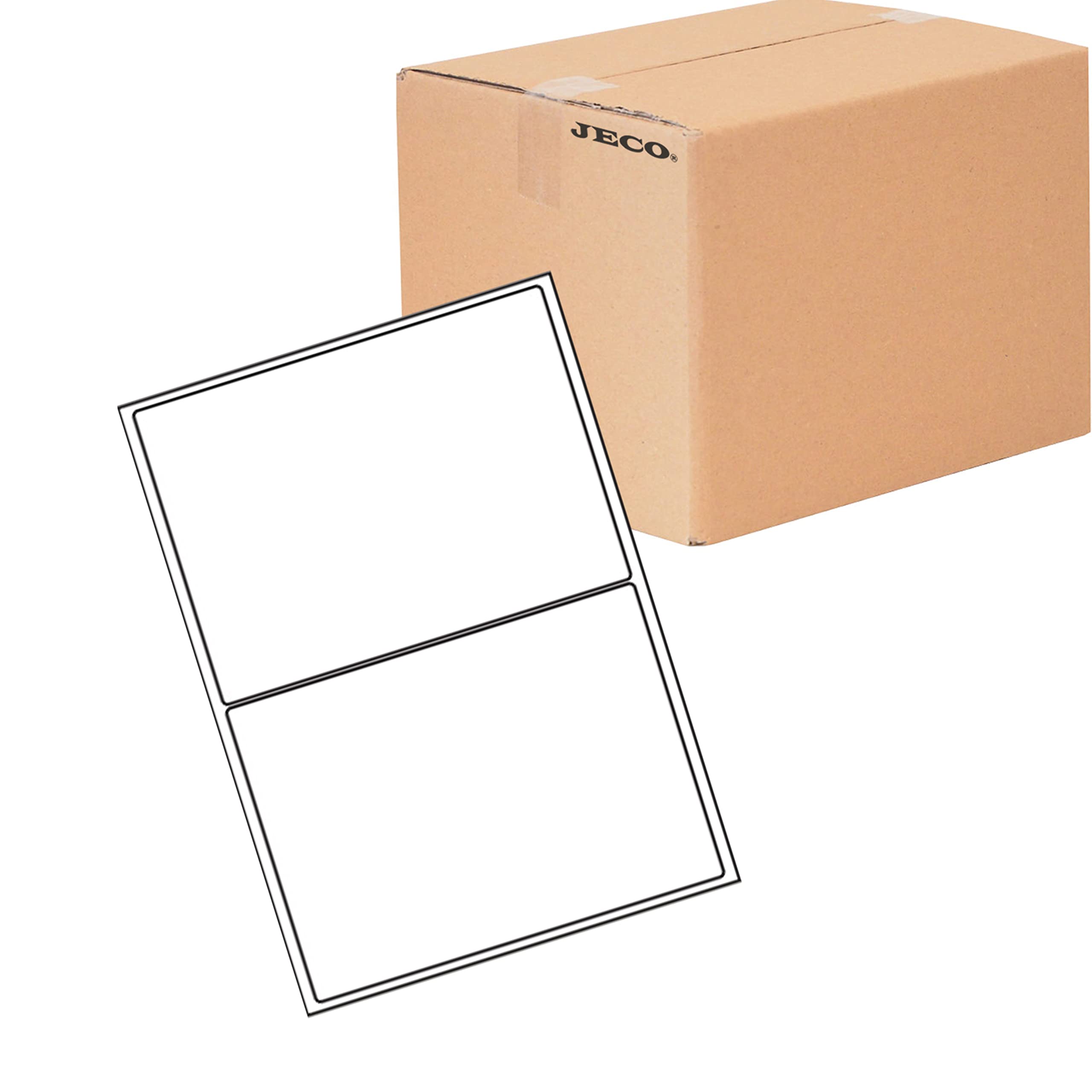Jeco - Lot de 500 planches de 2 étiquettes autocollantes multi-usages 199,6 x 143,5 mm (compatibles L7168), soit 1000 étiquettes personnalisables et imprimables
