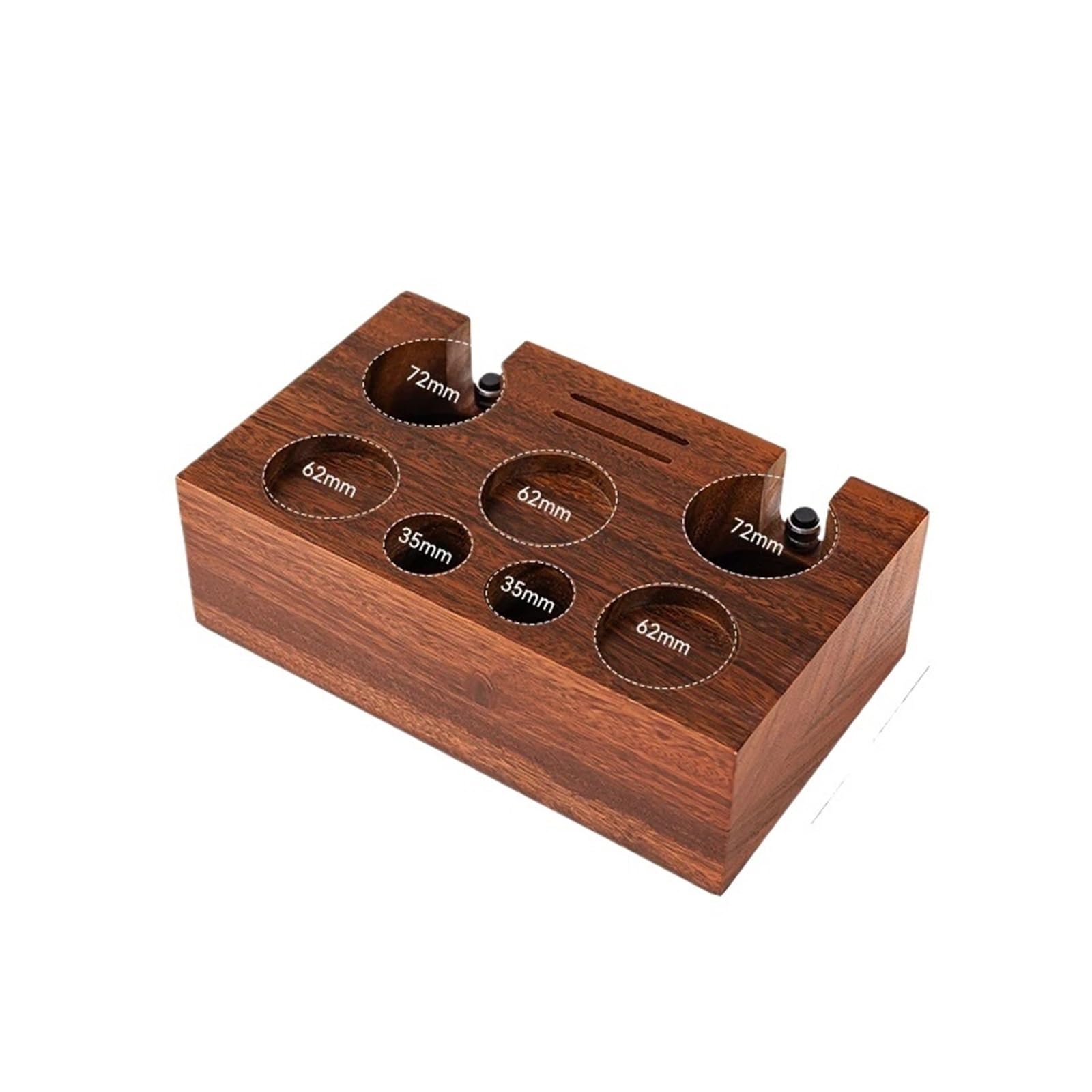 Soporte de Madera para prensar café y estación de prensado, Base organizadora de Accesorios de Barista para tapete de prensado de cafetería, Soporte (58 mm)
