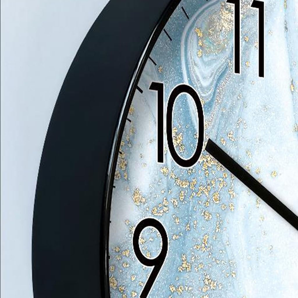 Orologio da parete Orologio al quarzo silenzioso con secondi, orologio con texture in marmo, orologio da parete, soggiorno, semplice orologio nordico Reloj De Pared(B)