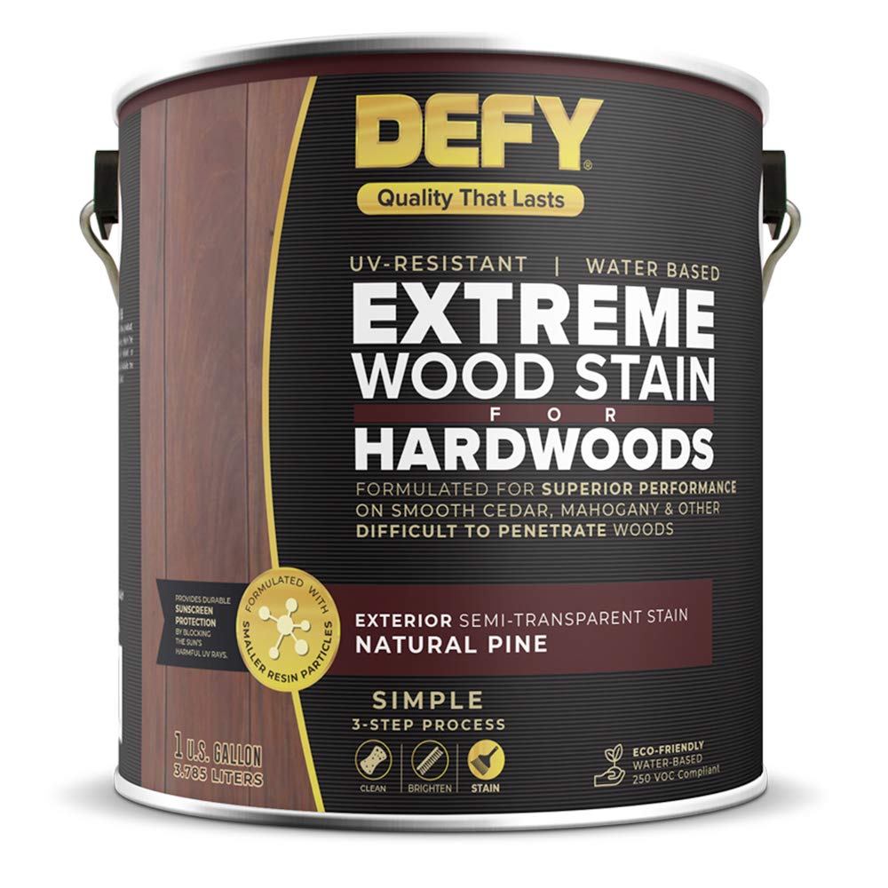 1 Gallon Semi-Transparent Deck Stain for Hardwoods, Natural Pine