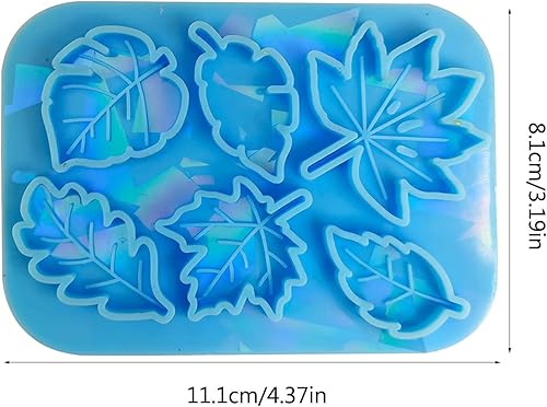 Miniatura 5 de Moldes de resina de hojas, moldes de silicona para hojas de resina epoxi, moldes de fundición de resina para manualidades, fabricación de pinzas