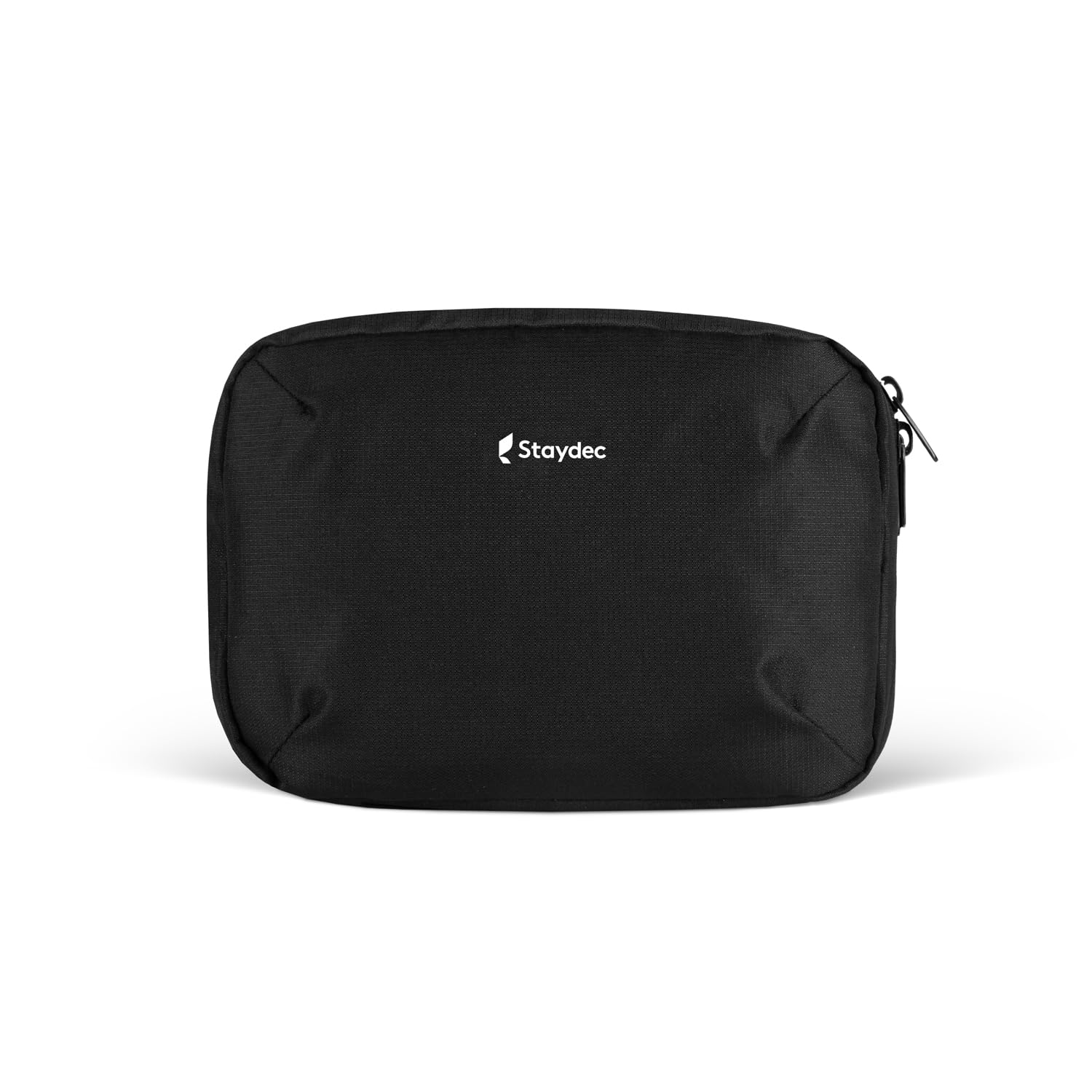 StaydecTechMate Minimalistic Tech Pouch - Compact Travel Organizer Case for Gadgets and Accessories (Cables/Hard Disk/Charger), Water-Resistant, Multiple Pockets (Black), Modern