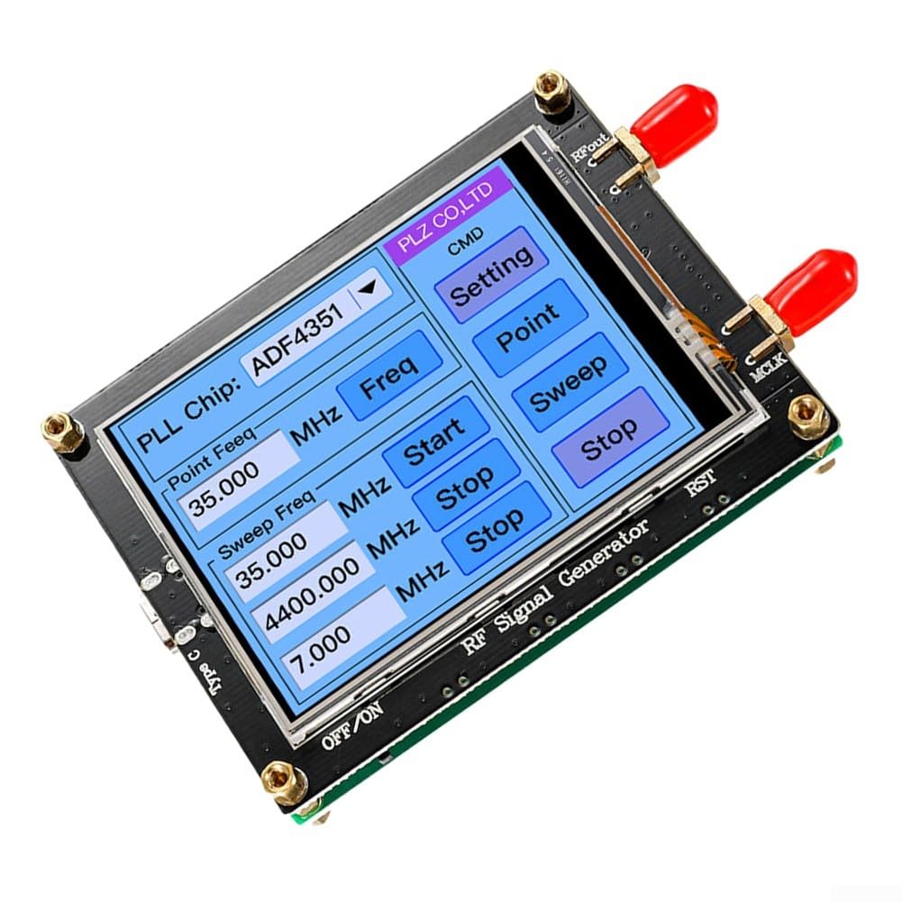 ADF4351 35M-4.4G RF Signal Generator PLL Sweep Frequency Generator RF Signal Source Signal Generator Square Sweep Touchscreen PC Software Control