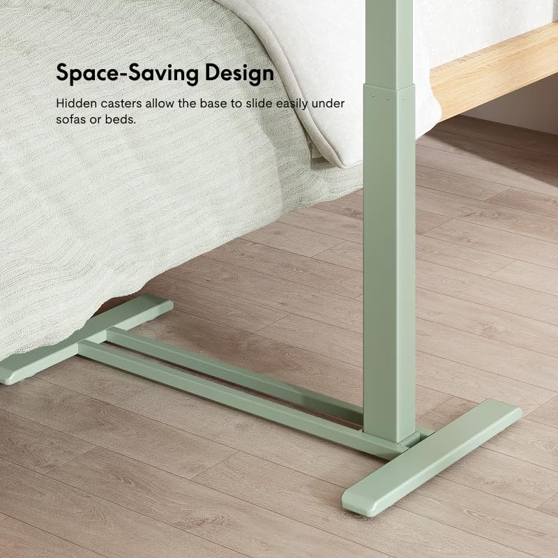 Image of FLEXISPOT H7 32 inch Pneumatic Height-Adjustable Overbed Table with Wheels