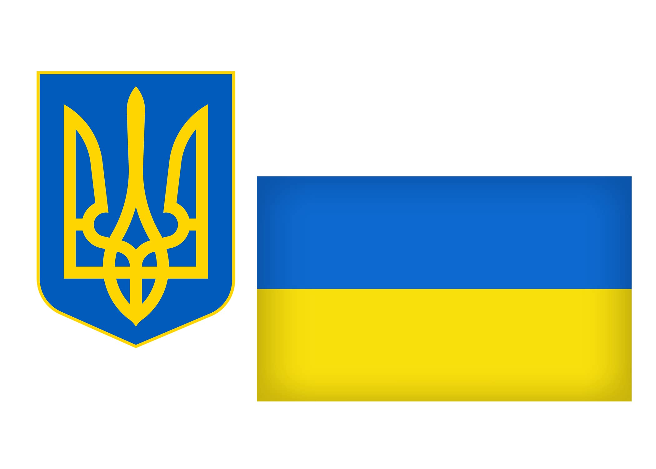 Ukrainian Embroidered Ukrainian Coat Of Arms Sticker Decal - Self Adhesive Vinyl - Weatherproof - Made In USA - Ukraine Flag Ukr Ua Coa Ukraine Coat Of Arms - Foto 5