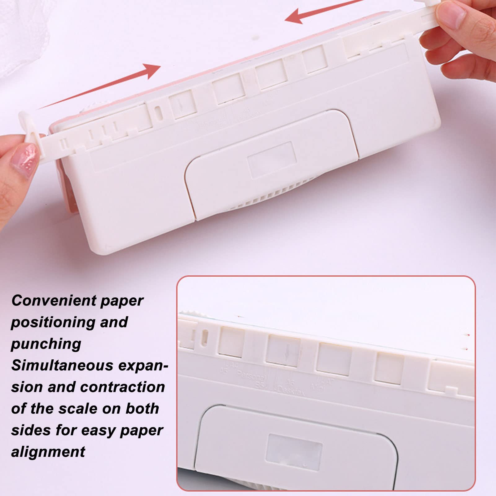Perforatore di Carta, Perforatore di Metallo Fai-da-te con Perforatore di Carta Per Ufficio Scuola Studio Bianco