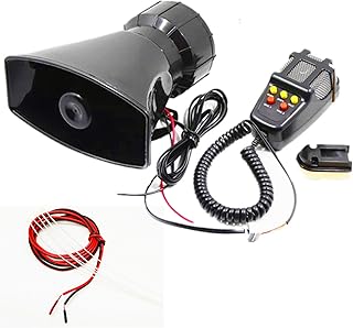 Viping Siren Police Car Siren Horn Speaker Car Shouting Alarm Police Horn with Microphone Amplifier 12V 80W Emergency Sound Amplifier Alarm PA MIC System Kit Alarm Horn Car Horn Truck Motor Yacht ect