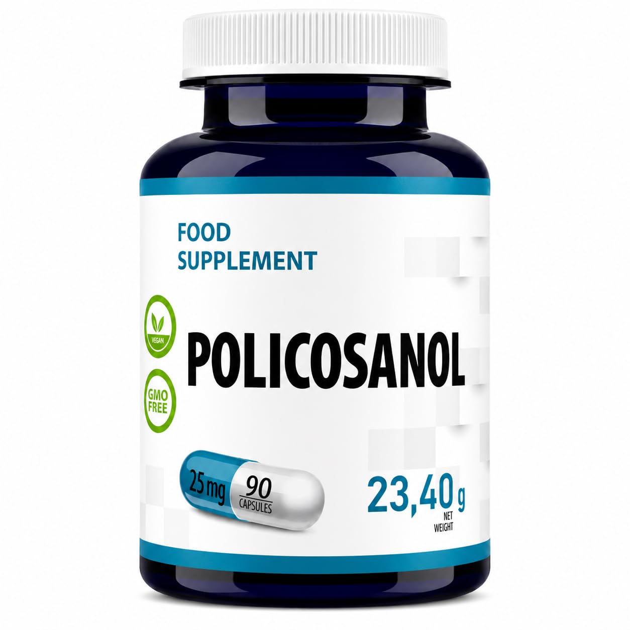 Hepatica Policosanolo 25 mg | da Canna da Zucchero | 90 Capsule Vegane | Scorta 3 Mesi | Ingrediente Unico | GMP & laboratorio indipendente