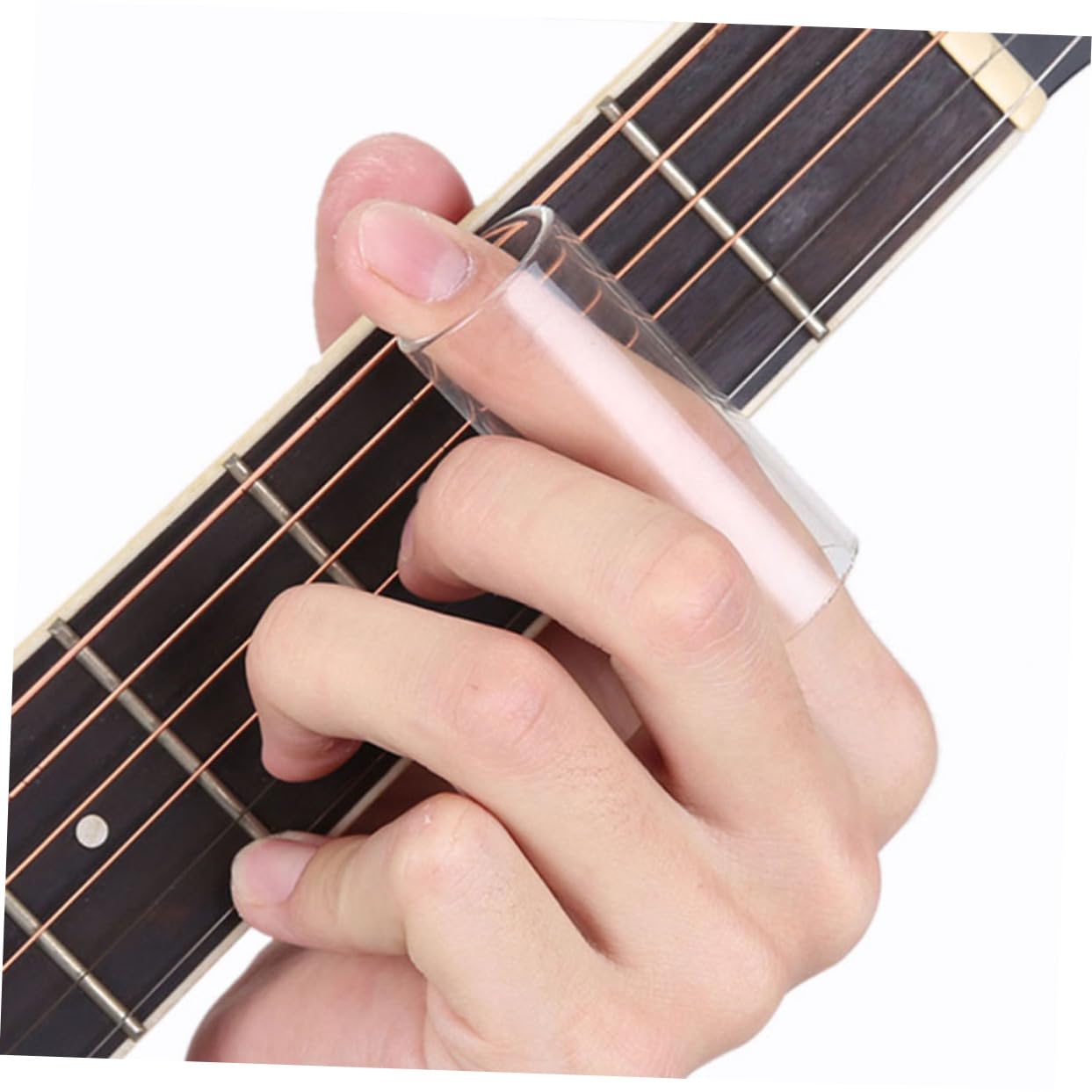 Veemoon Medium Bottle Neck Glass Guitar Slide Standard Size for Acoustic Guitars Slide