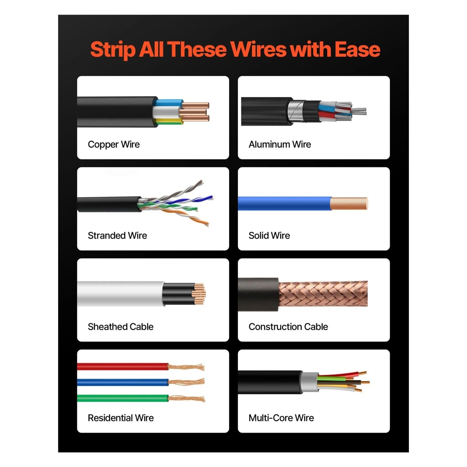 Pelacables, Pelacables eléctrico 400W 1,5-40 mm pelador de cables motorizado automático con cuchillas