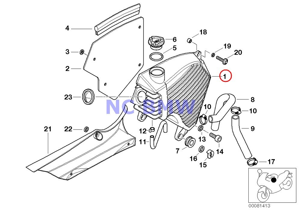 Buy BMW Genuine Motorcycle Lubrication System Oil Tank Oil Carrier