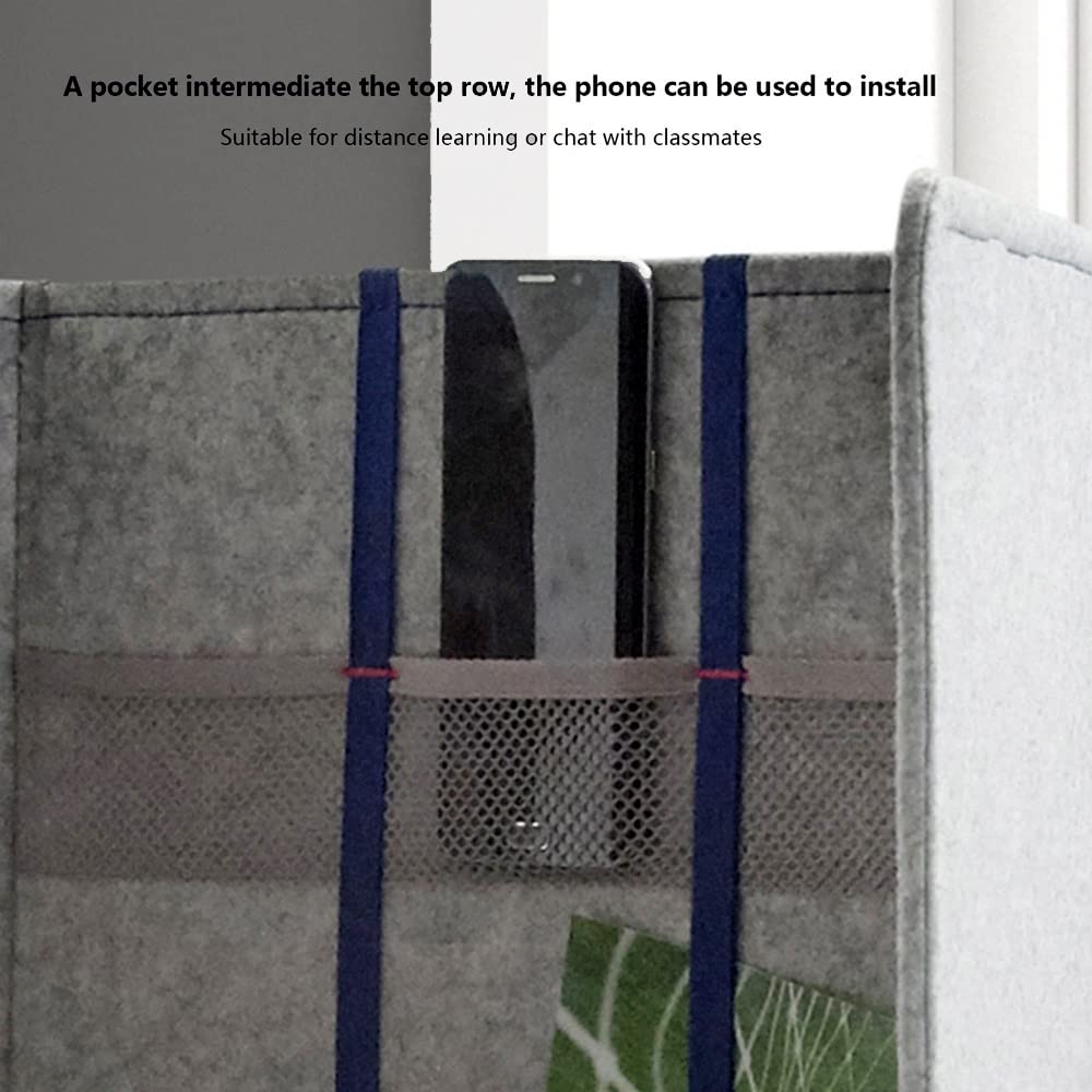 Séparateur de bureau acoustique, pliable - Barrière portable - Réduit le bruit et les distractions visuelles, Boucliers pour bureaux d'étudiants - Excellent pour les bureaux et les écoles