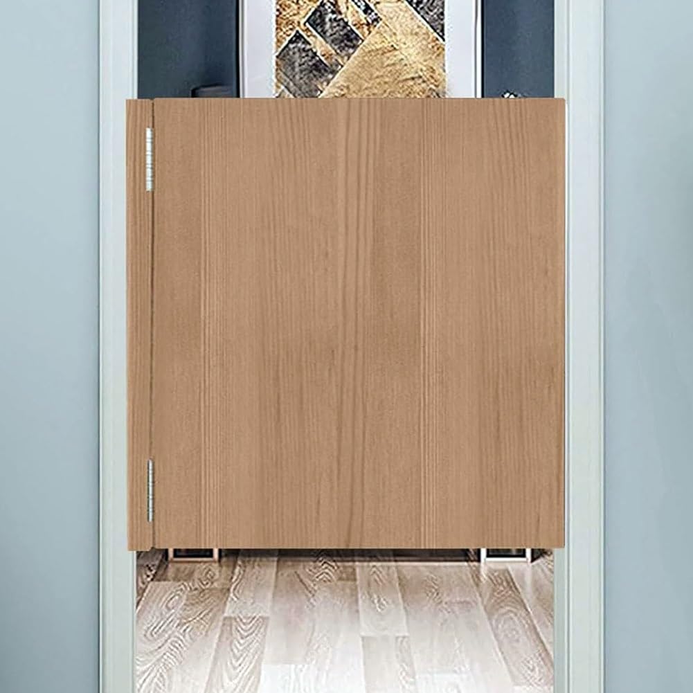 Porta a Battente in Legno di Pino per Saloon, Include Cerniere, Porte Singole a Metà per Cucina, Negozio, Ingresso, Divisorio, Pub(W90xH90cm(36x36in))