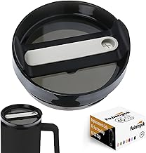 40 OZ Tumbler Lid Replacement Fit for Stanley Cup, 1 Pack Replacement Lids, Spill Proof Tumbler Covers for Stanley Cup Accessories (Pure - Black)