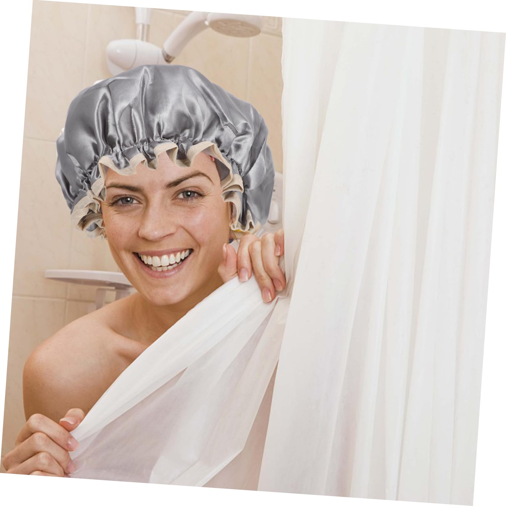 Healvian 12piezas Gorro De Doble Capa Para Mujeres Pack De Unidades Para Baño y Spa Protección Efectiva Del Cabello