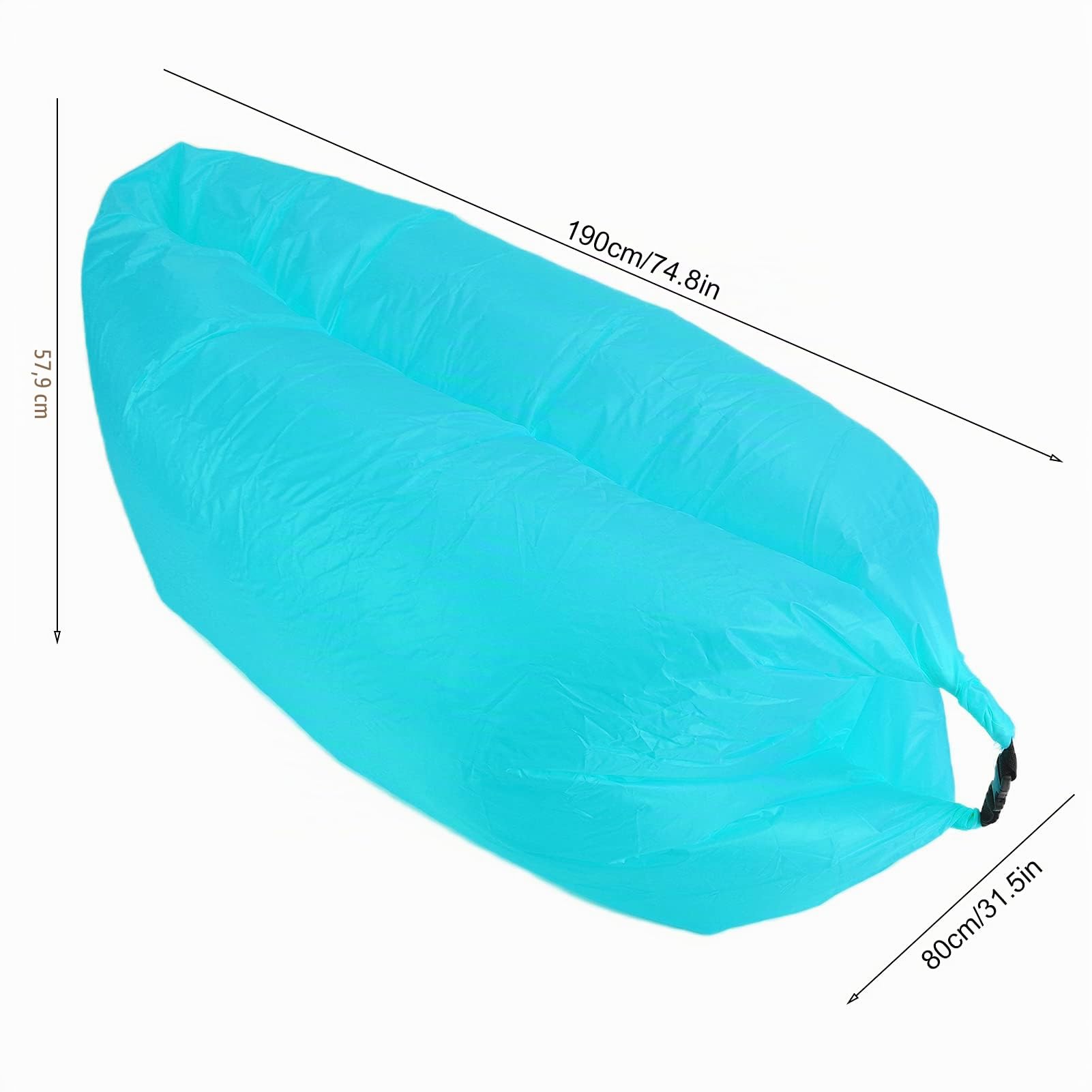 plplaaoo Lit Gonflable, Canapé Gonflable pour Voyager, Chaise de Plage de Camping en Plein Air Transats Gonflables Matelas à Air Pliable Portable pour Fêtes de Plage Camping en Plein Air (Bleu)