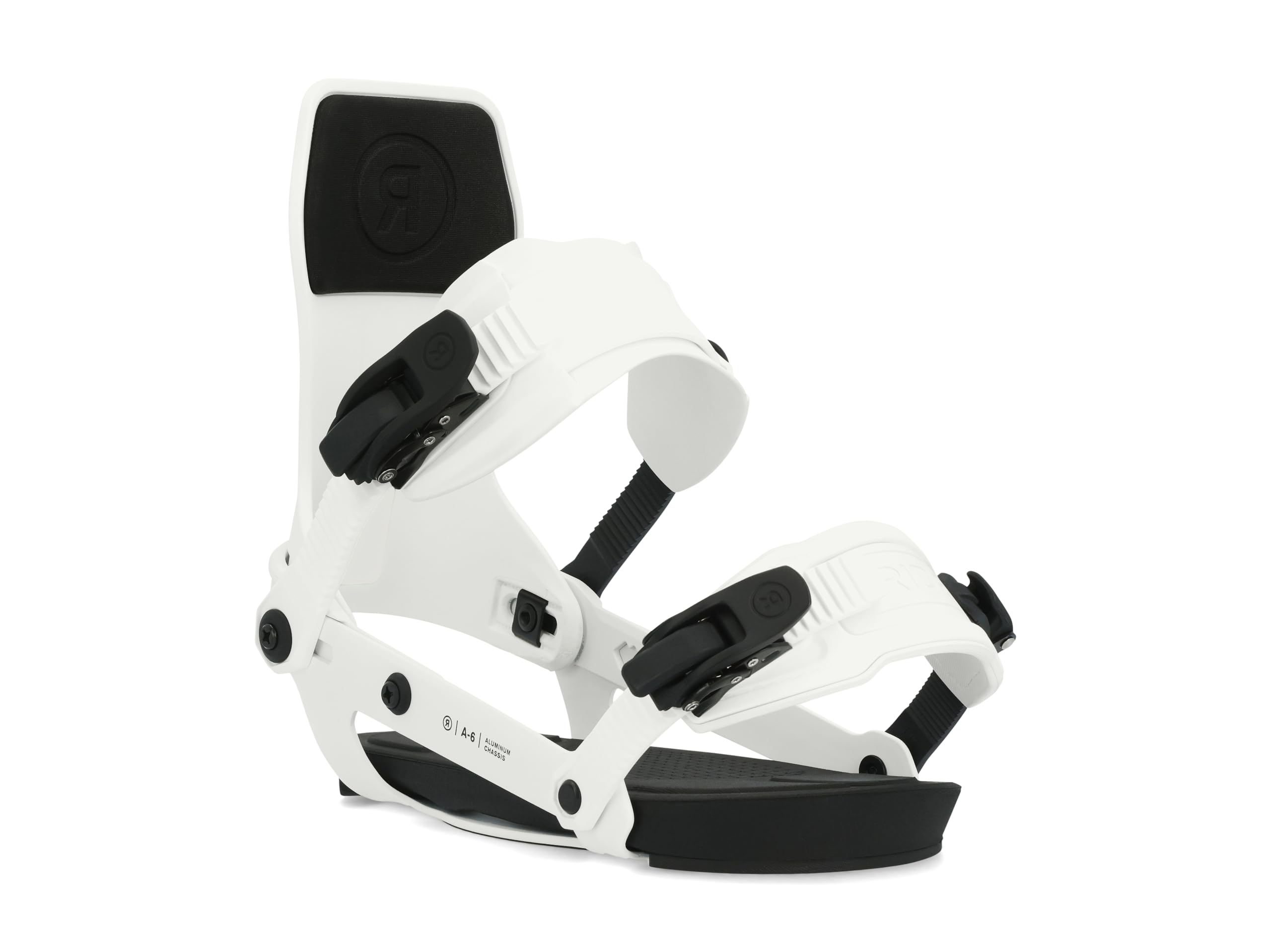 Ride A-6 Mens Snowboard Bindings, M, White