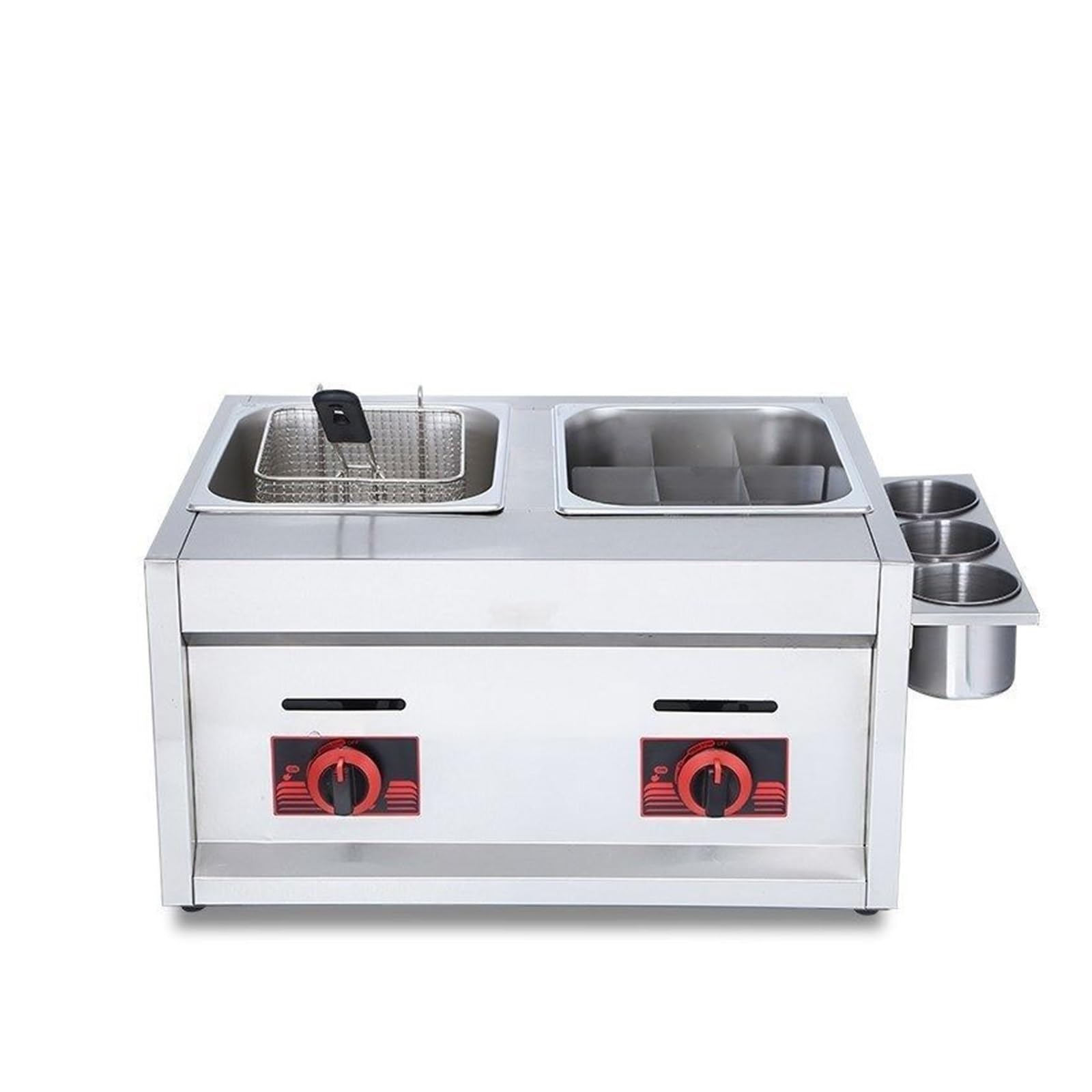 Freidora De Gas Doble Dos Tanques Cocina Vapor Ahorro Energía Máquina Papas Fritas Cocina Fácilmente Una Gran Variedad Alimentos