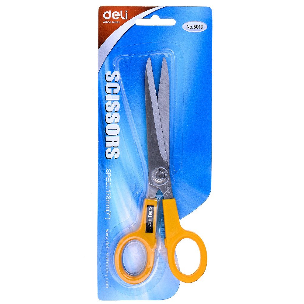 deli E6013 Stainless Steel Blade Scissors, Black