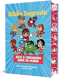 Bíblia Sagrada Infantil NTLH Capa Dura Heróis Menino