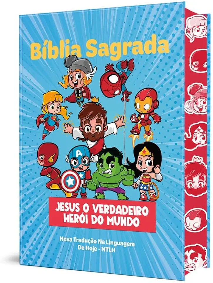 Bíblia Sagrada Infantil NTLH Capa Dura Heróis Menino